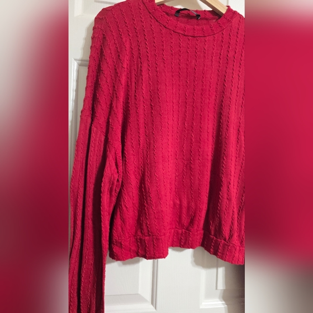 SHEIN Red Cowl Neck Sweater - Picture 3 of 5